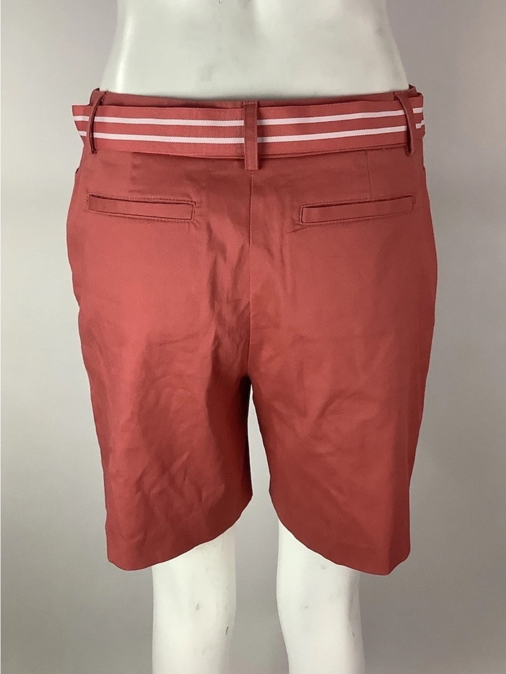 Charter Club Sz 6 Katherine Fit Golf Collection Belted Shorts Pink Cotton - Picture 3 of 5